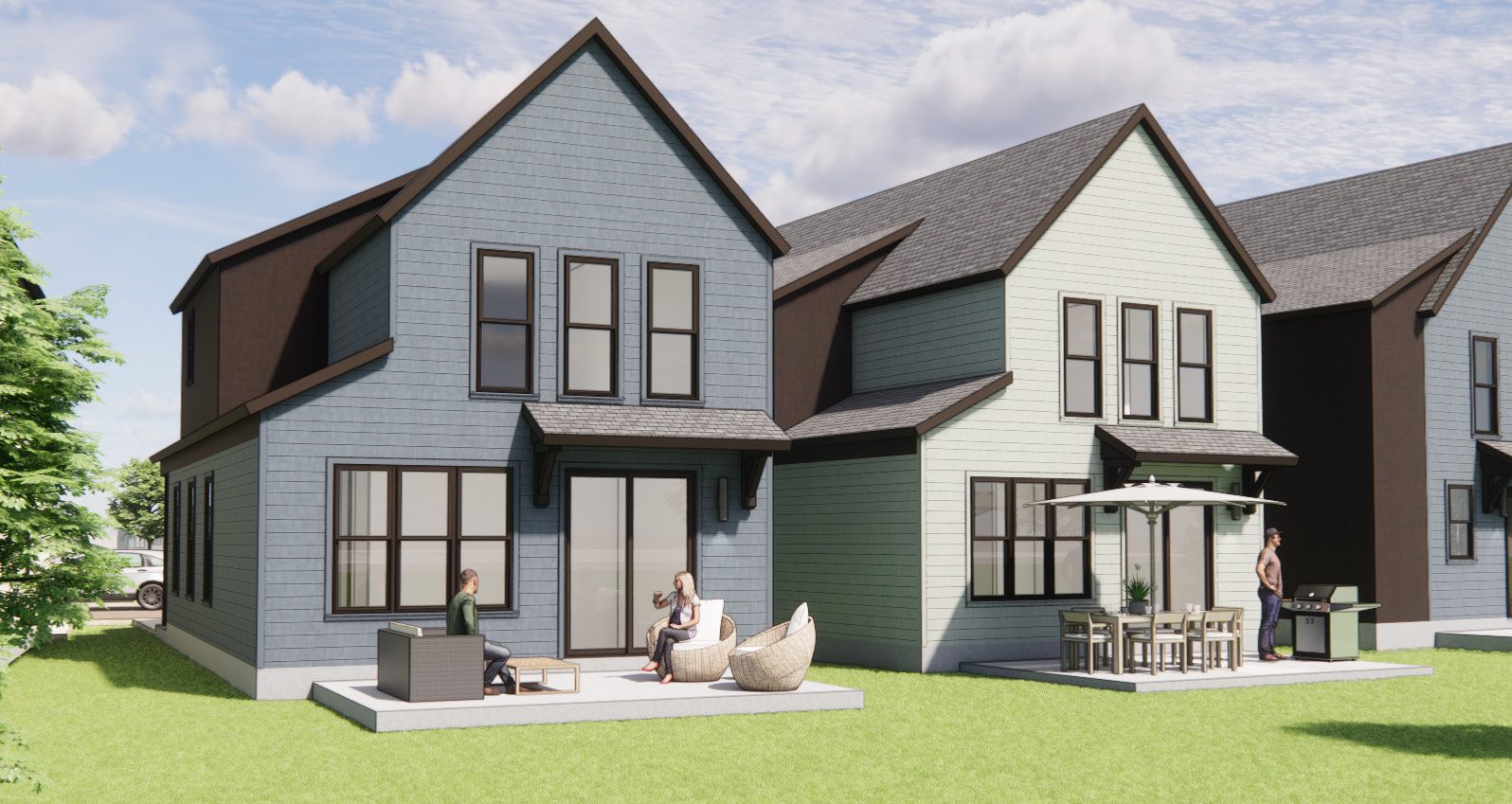 Back patios and yards