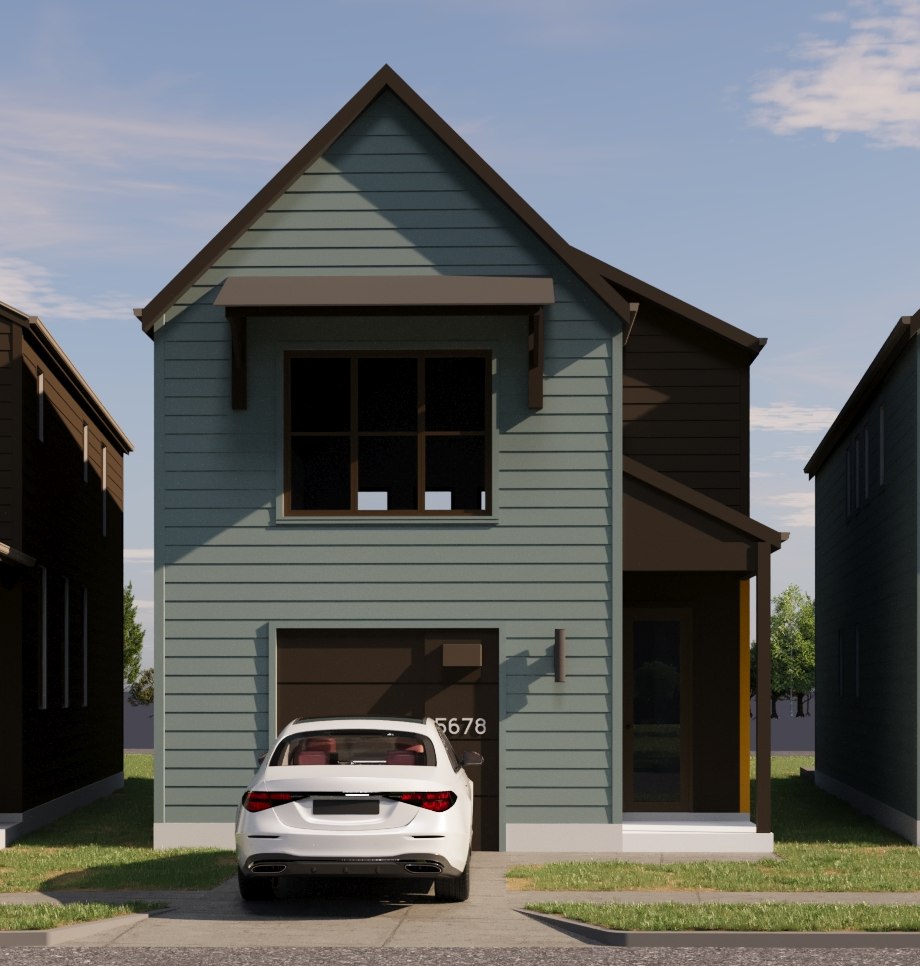 Detached Briarwood Row home exterior